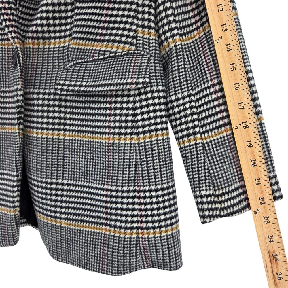 LOFT Petites Houndstooth Blazer Jacket 8P Black White Wool Blend Coat - Picture 9 of 9